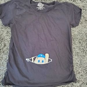 Maternity baseball peeking baby t shirt
